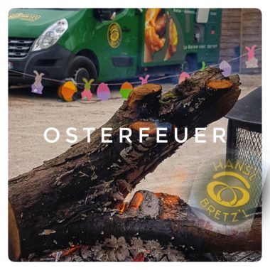 Osterfeuer im Biergarten